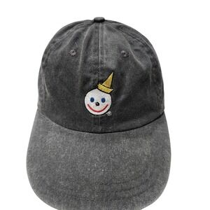 Jack In The Box HeadShot Hat Cap Strap Back Mens One Size Gray Embroidered